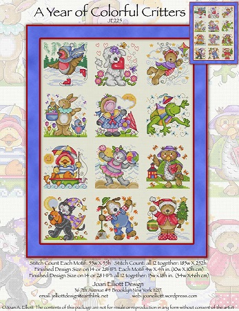 click here to view larger image of Year Of Colorful Critters, A (chart)