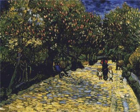 click here to view larger image of Avenue with Flowering Chestnut Trees at Arles (chart)