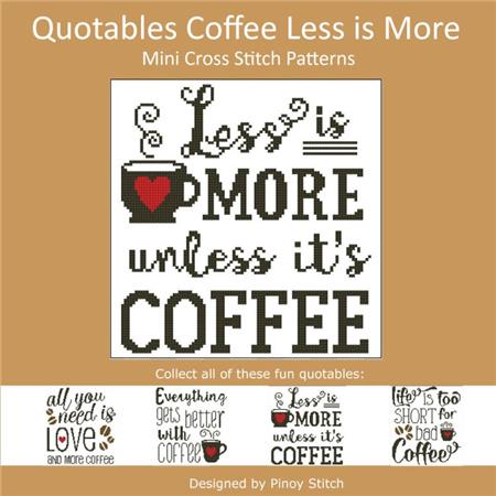 click here to view larger image of Quotables - Coffee Less Is More (chart)