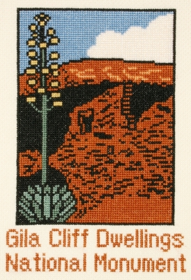 click here to view larger image of Gila Cliff Dwellings (counted cross stitch kit)