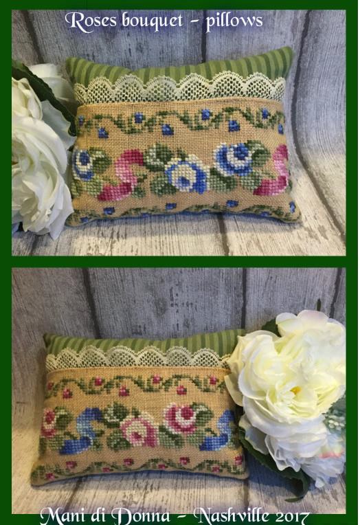 click here to view larger image of Roses Bouquet Pillow (chart)