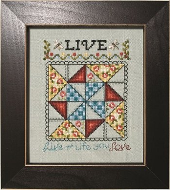 click here to view larger image of Live - Quilted With Love (chart)