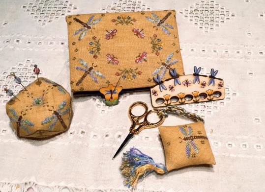 click here to view larger image of Dancing Dragonflies Sewing Set (chart)