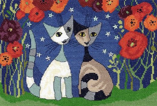 click here to view larger image of Poppy Nights (counted cross stitch kit)