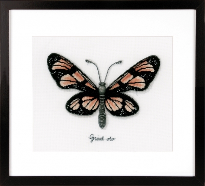 click here to view larger image of Orange Butterfly (counted cross stitch kit)