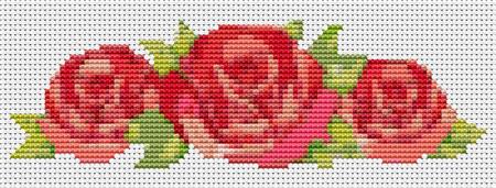 click here to view larger image of Trio Of Red Roses, A (chart)