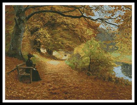 click here to view larger image of Wooded Path in Autumn, A  (Hans Andersen Brendekilde) (chart)