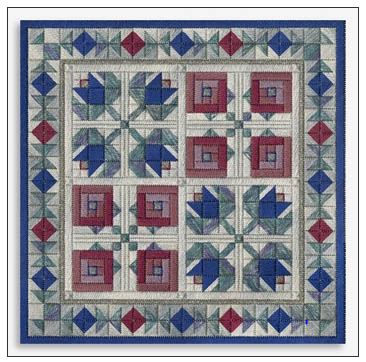 click here to view larger image of Floral Tiles (counted canvas chart)