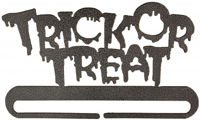 click here to view larger image of Trick Or Treat Split Bottom Bellpull - Charcoal - 6in (accessory)