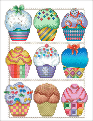 click here to view larger image of Krazy Cupcakes (chart)
