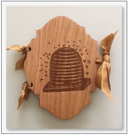 click here to view larger image of Victorian Wooden Needle Book - Bee (counted cross stitch kit)