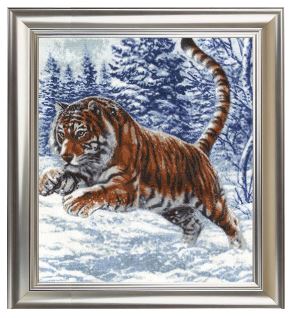 click here to view larger image of Tiger Jump (counted cross stitch kit)