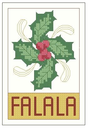 click here to view larger image of Ornament The FA LA LA of Holly (chart)