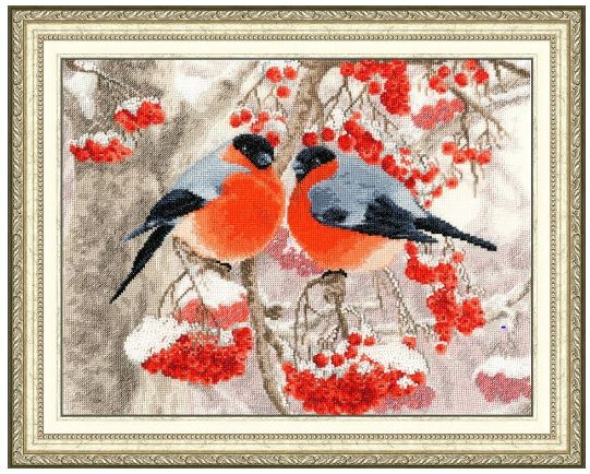 click here to view larger image of Bullfinches (counted cross stitch kit)