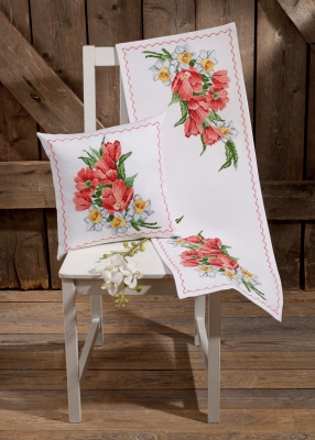 click here to view larger image of Tulip Table Runner (Right) (counted cross stitch kit)