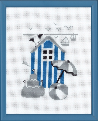 click here to view larger image of Blue House (counted cross stitch kit)