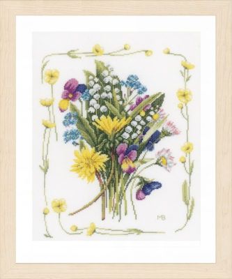 click here to view larger image of Bouquet Of Field Flowers - Marjolein Bastin (counted cross stitch kit)