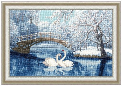 click here to view larger image of White Swans (counted cross stitch kit)