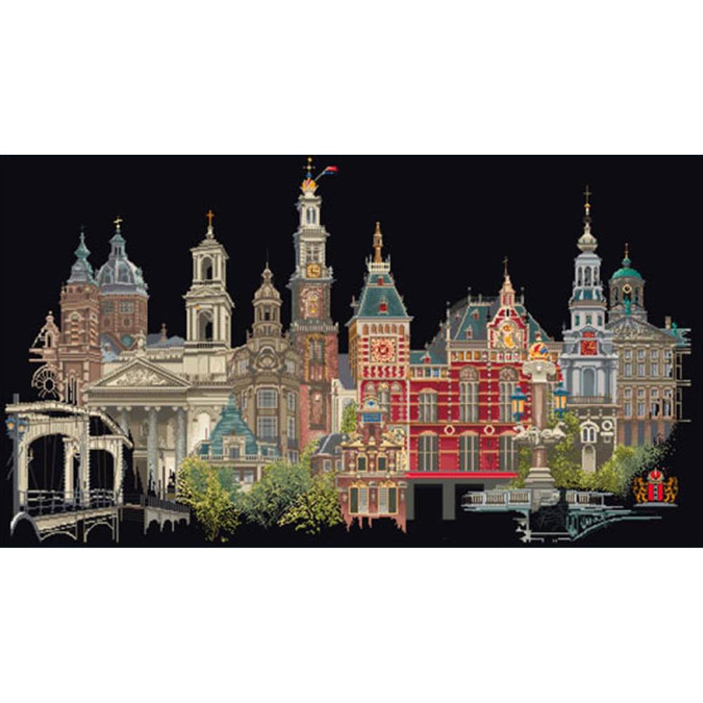 click here to view larger image of Amsterdam - On Black (counted cross stitch kit)