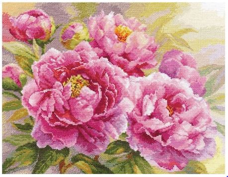 click here to view larger image of Peonies (counted cross stitch kit)