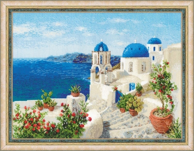 click here to view larger image of Santorini (counted cross stitch kit)