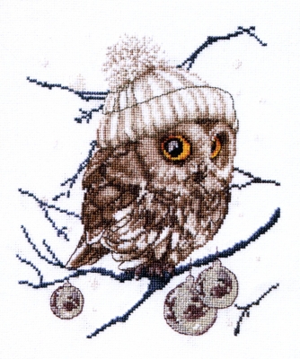 click here to view larger image of Whoo Whoo Its Winter (counted cross stitch kit)