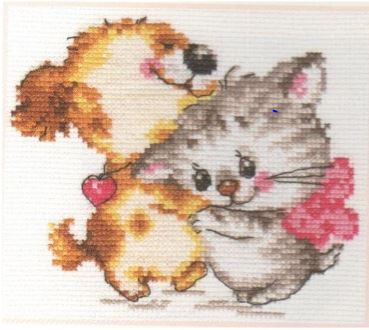 click here to view larger image of I adore You (counted cross stitch kit)