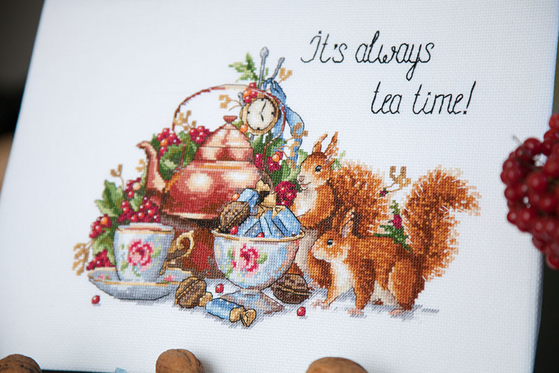 click here to view larger image of Its Always Tea Time (counted cross stitch kit)