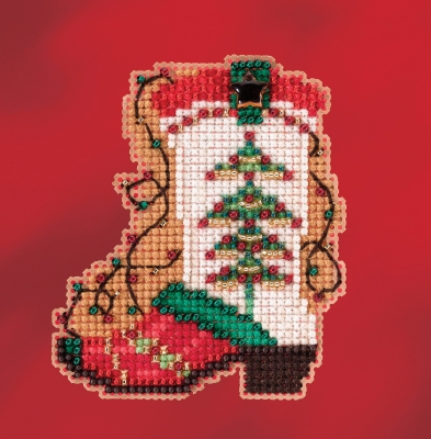 click here to view larger image of Holiday Boot - 2017 Winter Series (counted cross stitch kit)