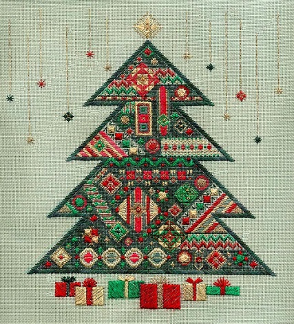 click here to view larger image of Christmas Tree 2004 (Includes Embellishments) (counted canvas chart)