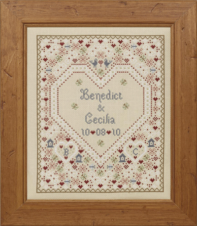 click here to view larger image of Confetti Wedding Sampler - Kit (counted cross stitch kit)