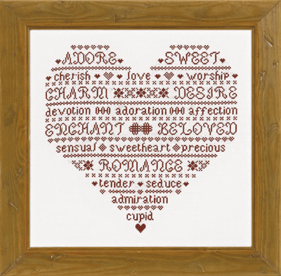 click here to view larger image of Red Hearts Sampler - Chart Only (chart)