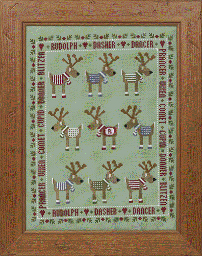 click here to view larger image of Rudolph and Friends (Kit) (counted cross stitch kit)