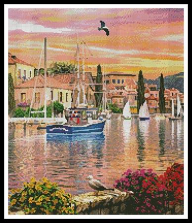 click here to view larger image of Harbour Sunset (Cropped 1)  (Dominic Davison) (chart)