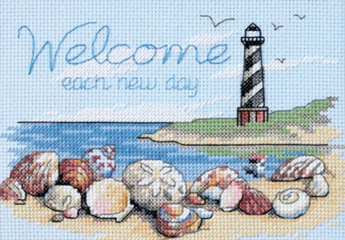 click here to view larger image of Welcome Each New Day (counted cross stitch kit)