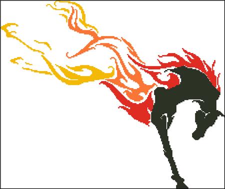 click here to view larger image of Flame Dancer Silhouette (chart)