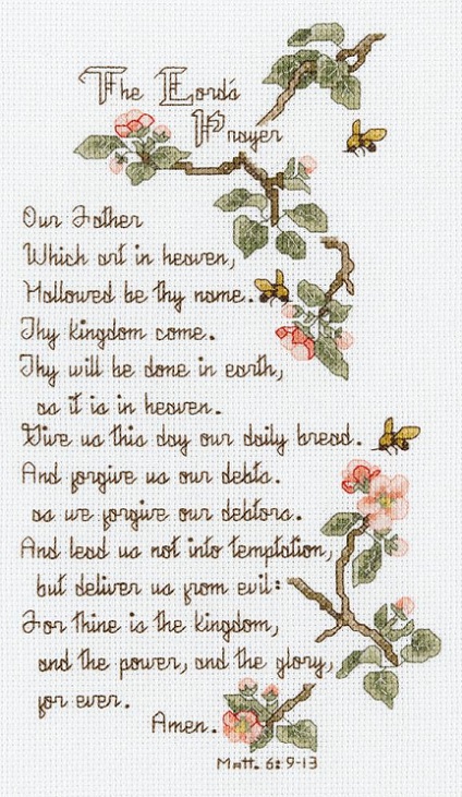 click here to view larger image of Lords Prayer, The (counted cross stitch kit)