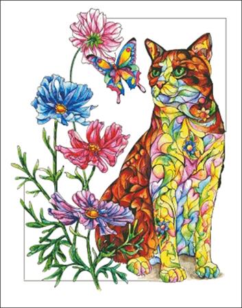 click here to view larger image of Summer Cat With Butterfly (chart)