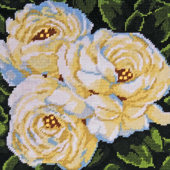 click here to view larger image of White Roses (needlepoint)