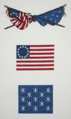 click here to view larger image of Historic Flags Of General George Washington (counted cross stitch kit)
