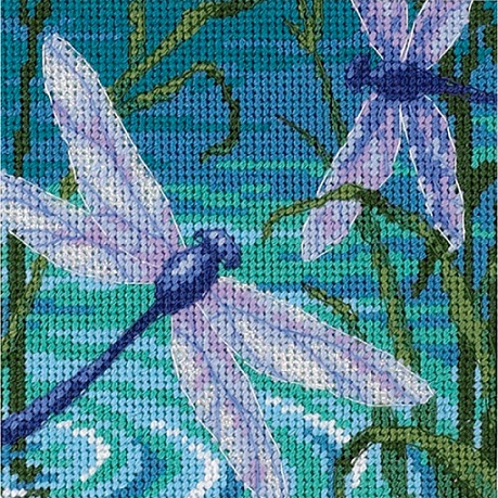 click here to view larger image of Dragonfly Pair (needlepoint)