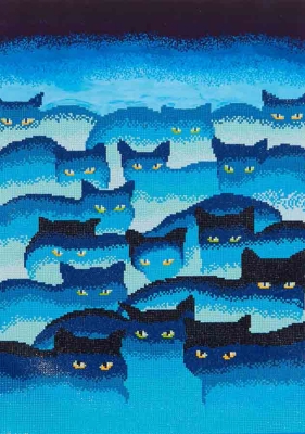 click here to view larger image of Smokey Mountain Cats (Diamond Embroidery)