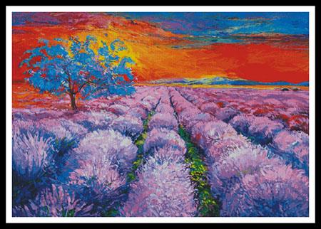 click here to view larger image of Lavender Field At Sunset (Large)  (Boyan Dimitrov) (chart)