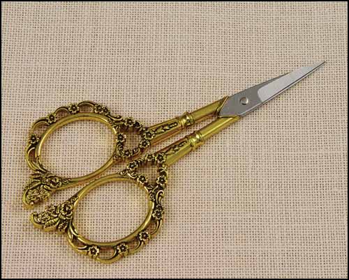 click here to view larger image of Victorian Embroidery Scissors With Gold Handles (accessory)