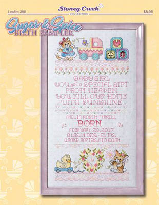 click here to view larger image of Sugar and Spice Birth Sampler (chart)