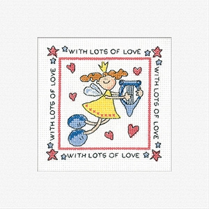 click here to view larger image of Lots Of Love Cards - 3 Pack (counted cross stitch kit)