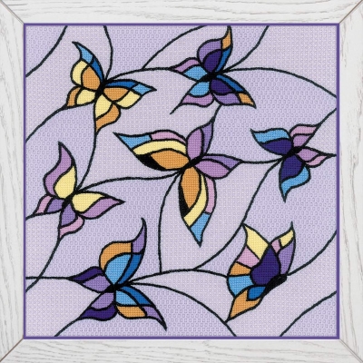 click here to view larger image of Butterflies Cushion  (needlepoint)