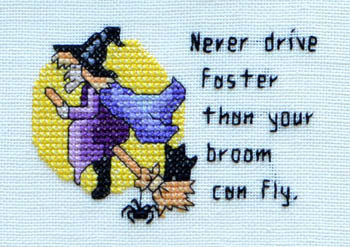click here to view larger image of Never Drive Faster Than Your Broom Can Fly (chart)