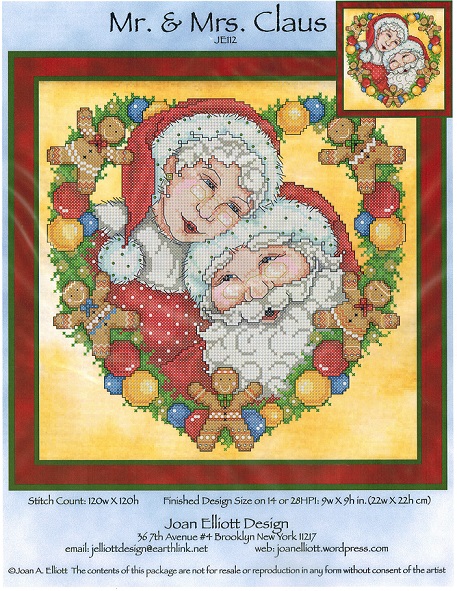click here to view larger image of Mr and Mrs Claus (chart)