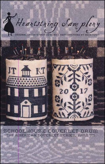 click here to view larger image of Schoolhouse Coverlet Pin Drum (chart)